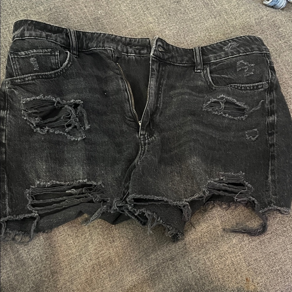 American Eagle Outfitters Black Denim Shorts